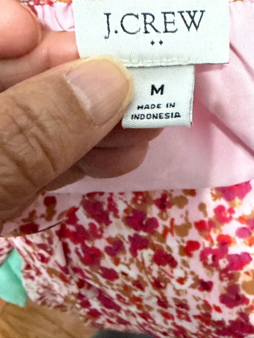 J. Crew Pink and Red Floral babydoll style mini dress size small